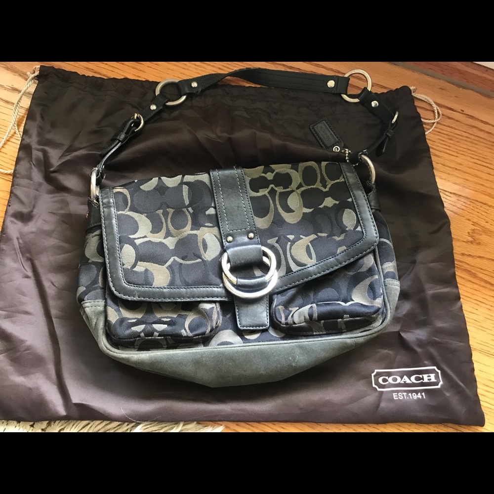 authentic coach small hang bag